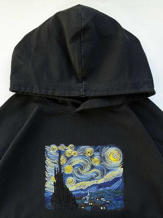 The Starry Night Embroidered T-Shirt