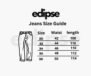 Unisex Black Straight Fit Jeans