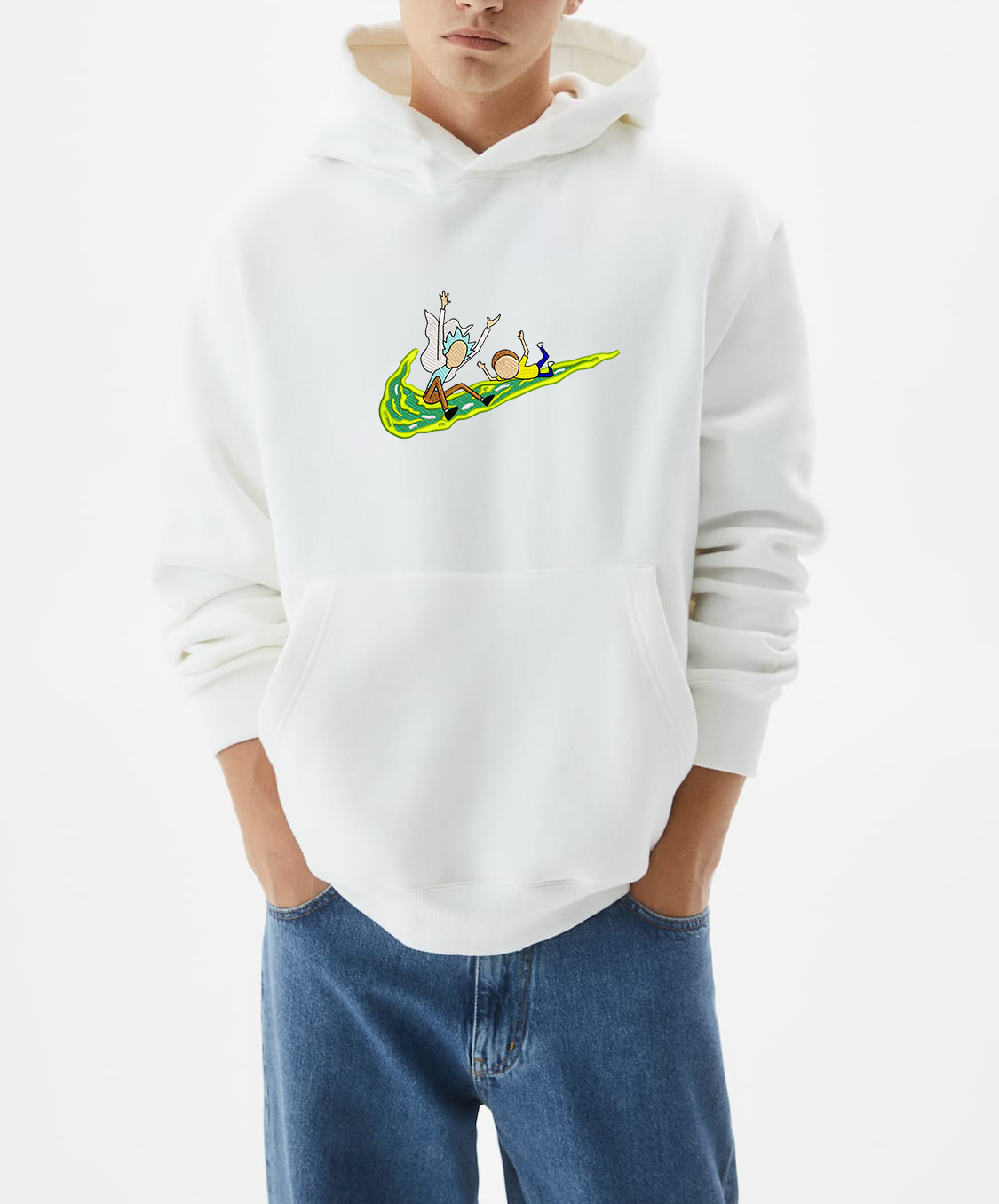 Unisex  Rick and Morty Embroidered Hoodie